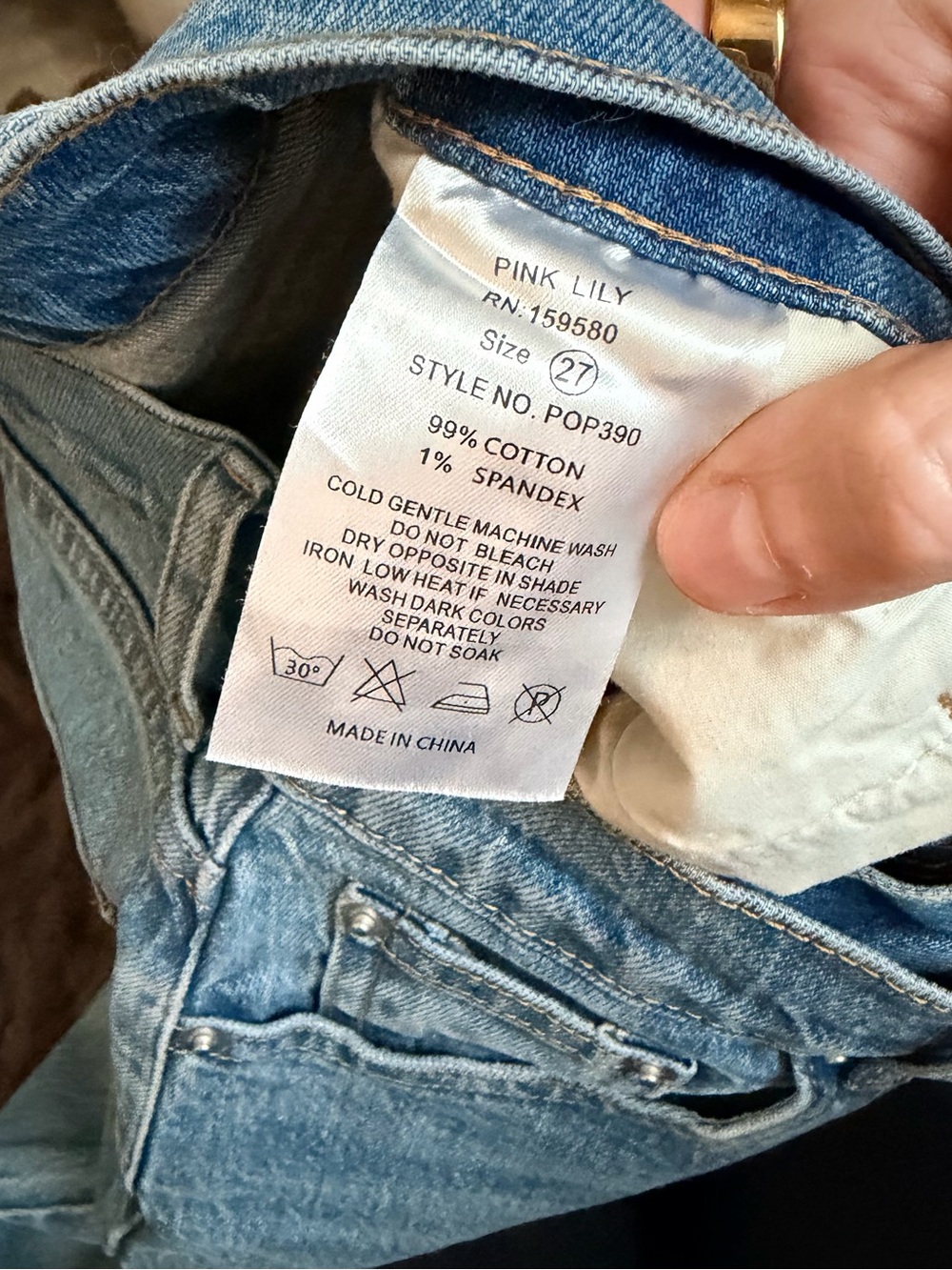 Pink Lily Millie Straight Leg Jeans - Picture 7 of 9